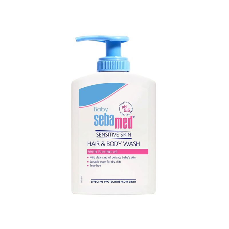 施巴婴儿童洗发沐浴二合一宝宝新生儿弱酸温和无泪400ml德国进口