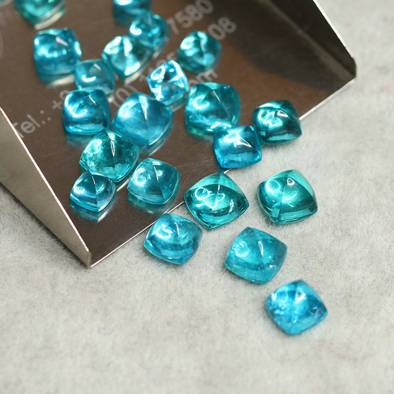 Golden Tao Jewelry Natural Apatite 240 Per Ct Palaiba Color Sugar Tower Custom Studded Ring Pendant LHS04