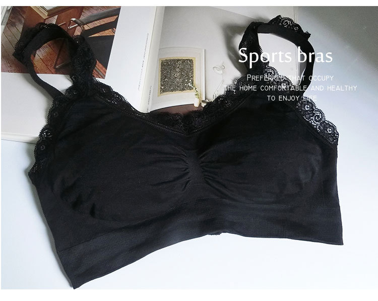Áo ngực ngực hàng đầu của phụ nữ pad ngực dây đeo áo khoác ngắn vest chống ánh sáng áo ngực không thép vòng lót đồ lót mùa hè màu bra