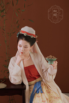 Wan Qi Hanfu Song Dynasty ladys long robe pleated skirt Small Autumn series Jade pot set