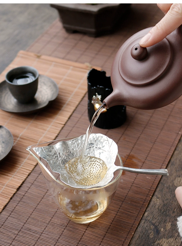 茗 trà rò rỉ tự nhiên lá bồ đề sáng tạo bộ phụ kiện bộ lọc trà lọc phễu lọc lá cây trà