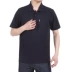 Mùa hè trung niên nam cotton ve áo POLO Áo sơ mi cổ áo tay ngắn tay áo bố cộng với phân bón XL lỏng lẻo áo phông nam tay ngắn cổ trụ Áo phông ngắn