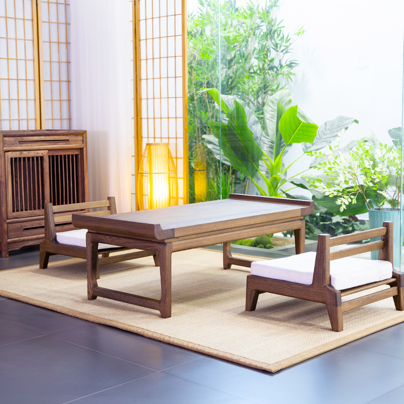 LePark Old Yumu Tatami Tea Several Tables and Room Table Solid Wood Tea Table Japanese Floating Window Short Table