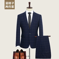 Одна пряжка темно-синяя клетчатая клетчатая часть установлена ​​пакет