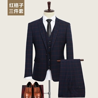 Одна пряжка темно-красная клетчатая клетчатая пенька набор B