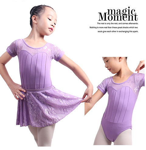 Trang phục khiêu vũ mới cho trẻ em váy ren mở quần áo tập thể dục trẻ em ngắn tay trình diễn mảnh đặt cô gái mùa hè trang phục biểu diễn cho bé trai