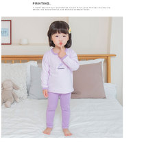 Mid-Boy Underwear Suit 2021 Autumn Winter New Girl Autumn Clothes Autumn Pants Two Pieces Suede Cotton Pyjamas home clothes