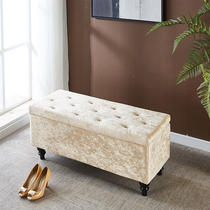 Changing shoes stool Home doorway minimalist Containing Stool Clothing shop can sit on sofa stool Shoes Cabinet Solid Wood Storage Bench Bench