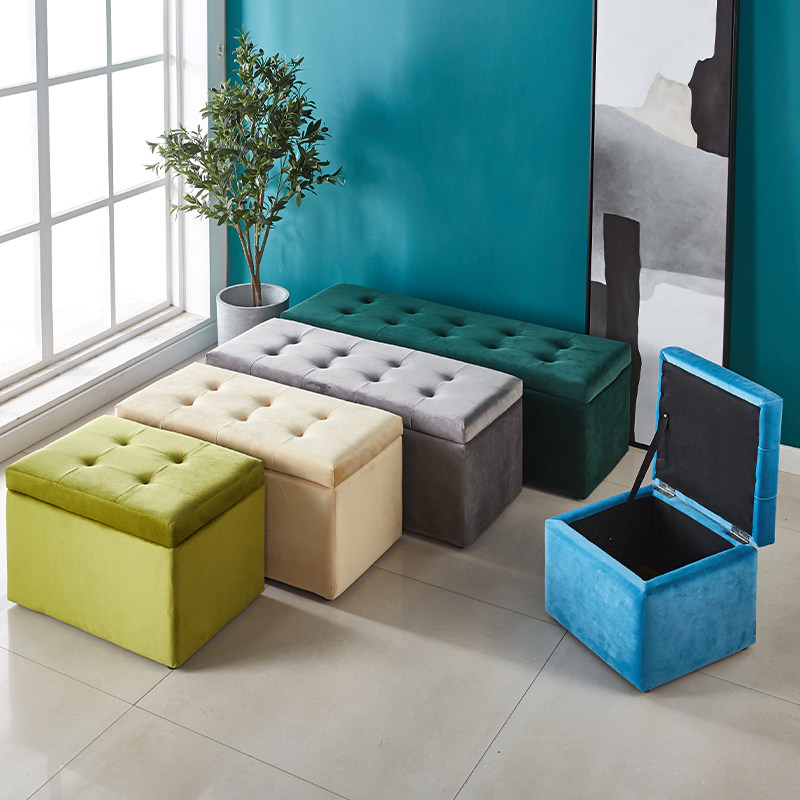 Changing shoe stool can sit at home door bench bench clothing store rectangular storage stool storage cabinet simple small stool box