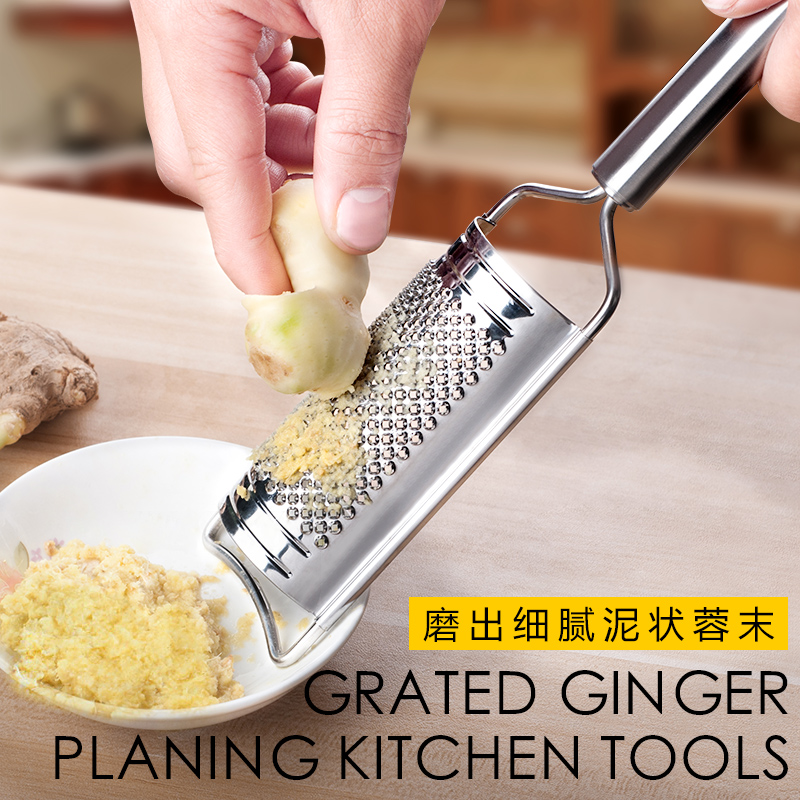 304 stainless steel grinding and gouging garlic hibiscus gingerbread crumbles with crushed garlic cheese planing manually mashed fruit puree graze at the end