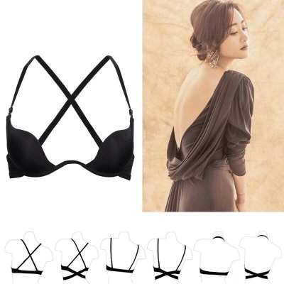 Summer underwear invisible female bra breasts large and thin and beautiful back thick cups with small breasts to woo back wedding dresses