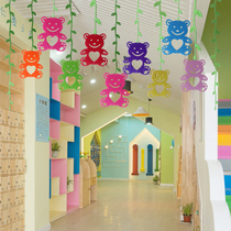Kindergarten hanging school Shopping mall Childrens clothing store Pharmacy Environment layout Air hanging non-woven wicker