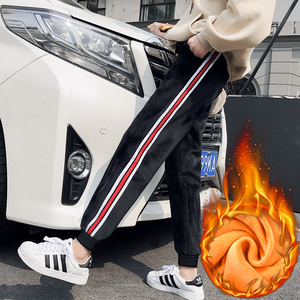 新款金丝绒束脚运动裤加厚