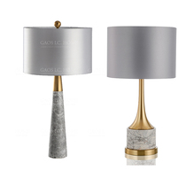Post-modern gray creative marble table lamp living room bedroom club Villa cone decorative table lamp 0239
