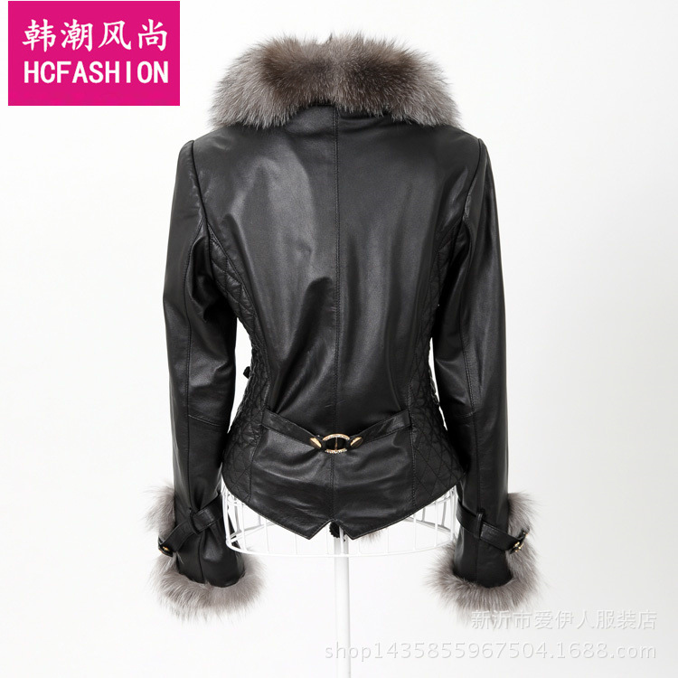 Phụ nữ ngắn Fur Coat 2019 Collar tóc mới Slim ngắn lông lông phụ nữ thời trang đặc biệt