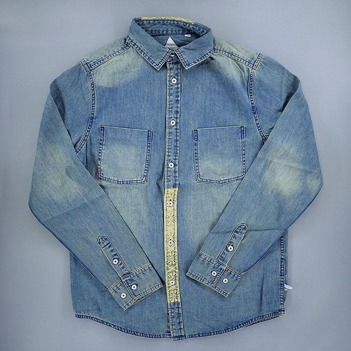 American Altamont Skateboard Long Sleeve V-Neck Men's Denim Top Autumn Jacket Another Emerica SCC No. 2