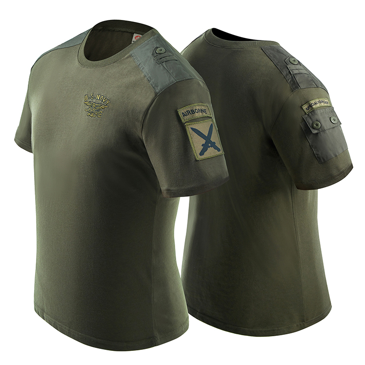 Seal Team T-Shirt Workwear Half-Sleeve Men's Crew Neck Embroidered Tough Guy Short-Sleeve Military Enthusiast Combat Training Uniform Special Forces Clothing
