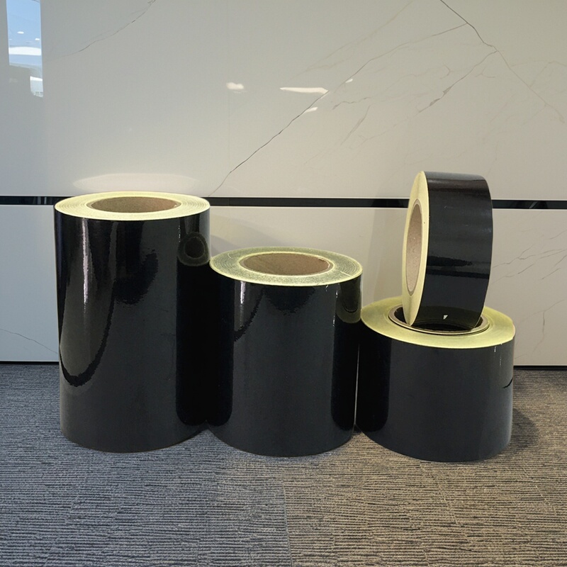 20/30/ 40cm Wide Black Reflective Stickers Traffic Warning Tape Anti-Collision Column Reflective Film Iron Pipe Guardrail Rejection Horse