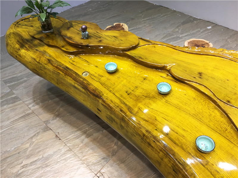 Jinsi Nanmu Root khắc Tea Tree Root Tea Table Wood Wood Tea Table Kung Fu Tea Set Trung Quốc Retro FD1601 - Các món ăn khao khát gốc bàn bằng gốc cây
