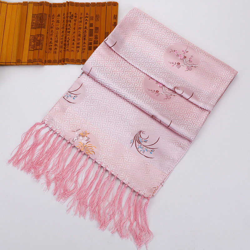 Classic cloud brocade Cloud brocade scarf Chinese specialties abroad gifts Chinese style gifts to send foreigners special gifts