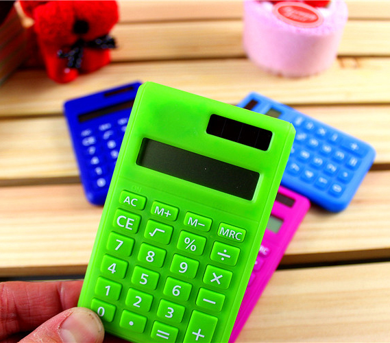 Solar Calculator Student Portable Sleeve Precious small number computer Easy Mini handheld Ultra slim cute