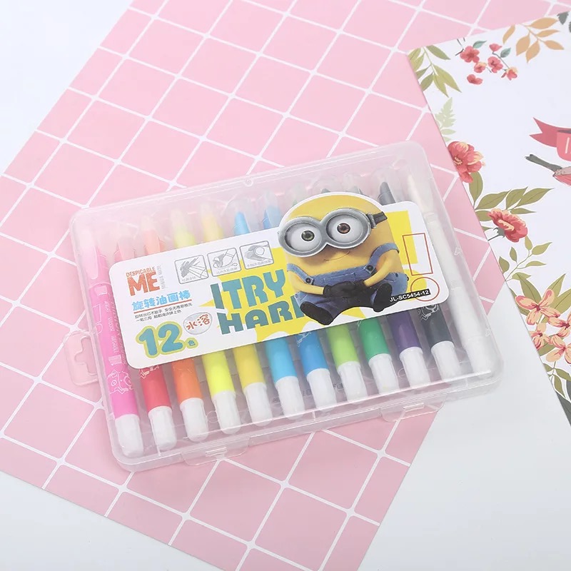 12 colors 18 colors 24 colors 36 colors Colorful water-soluble rotating oil painting stick Graffiti crayon Children's painting brush