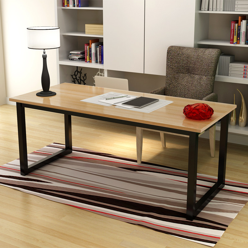 Brief Modern Steel Wooden Table Home Desk Desk Desk Desk Double Desk Conference Desk For Students Desk Desk Double Desk Conference Desk