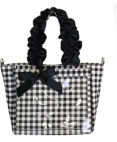 Ручка-цветок А4-зак в клетку черная CBK