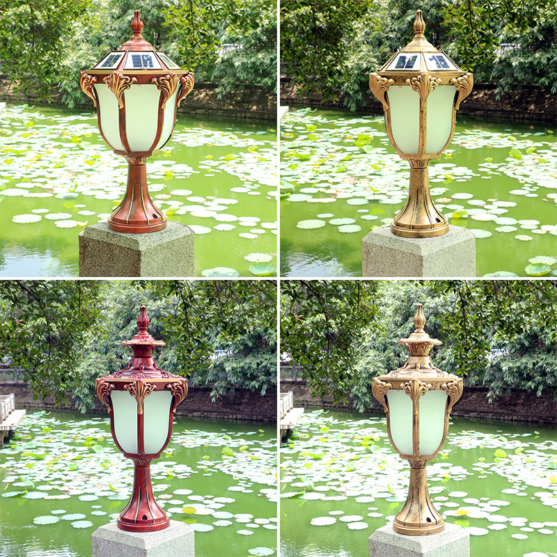 Butterfly Solar Garden Light Outdoor Waterproof Column Head Light Villa Garden Small Column Light Wall Light Gate Post Light