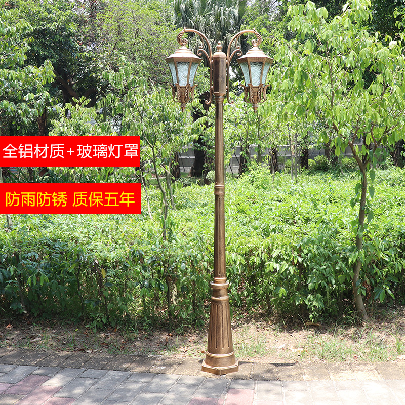 Chinese-style outdoor garden lights rural home community garden landscape lights connected to electricity aluminum villa outdoor lawn street lights