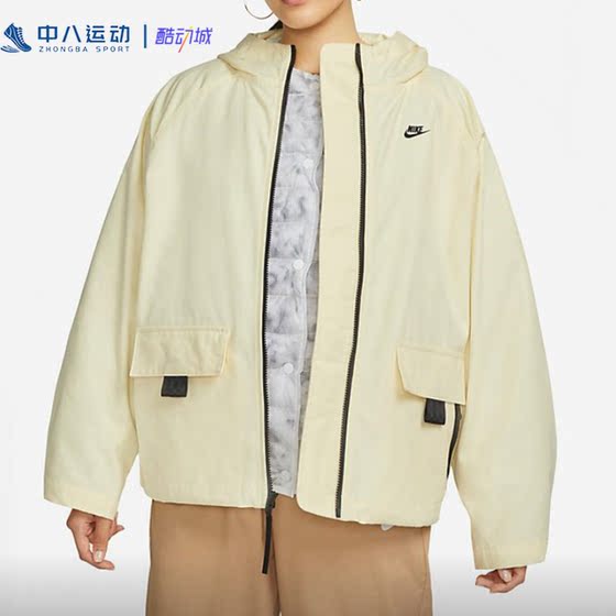 [Women's M code area] Nike/Nike women's classic logo comfortable breathable windproof and warmth sports cotton jacket

