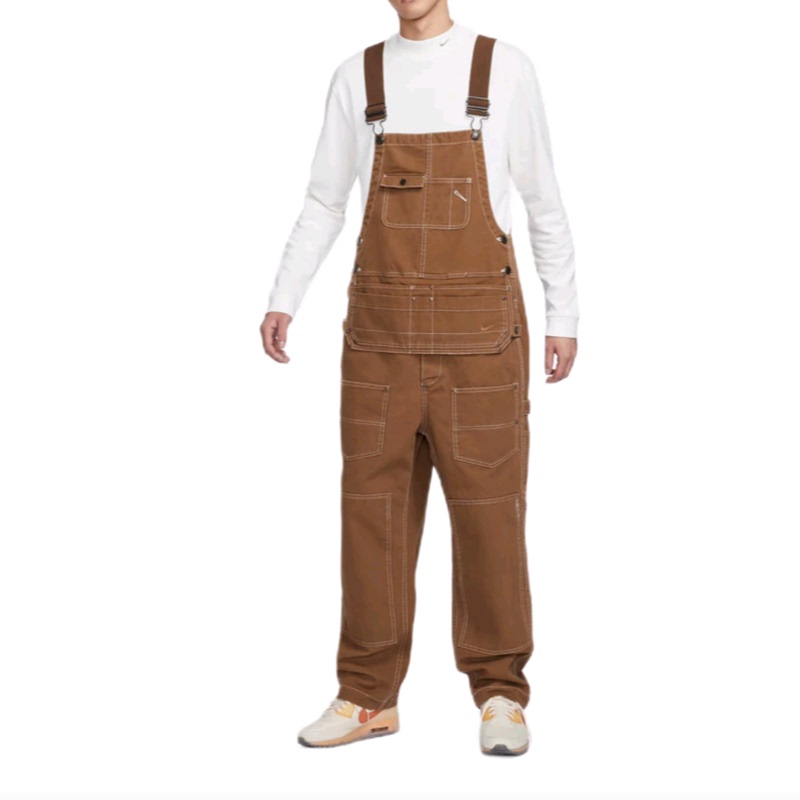Nike Men's Pure Cotton Sports Loose-Fitting Fashionable Durable Casual Workwear Overalls Fn3121-281