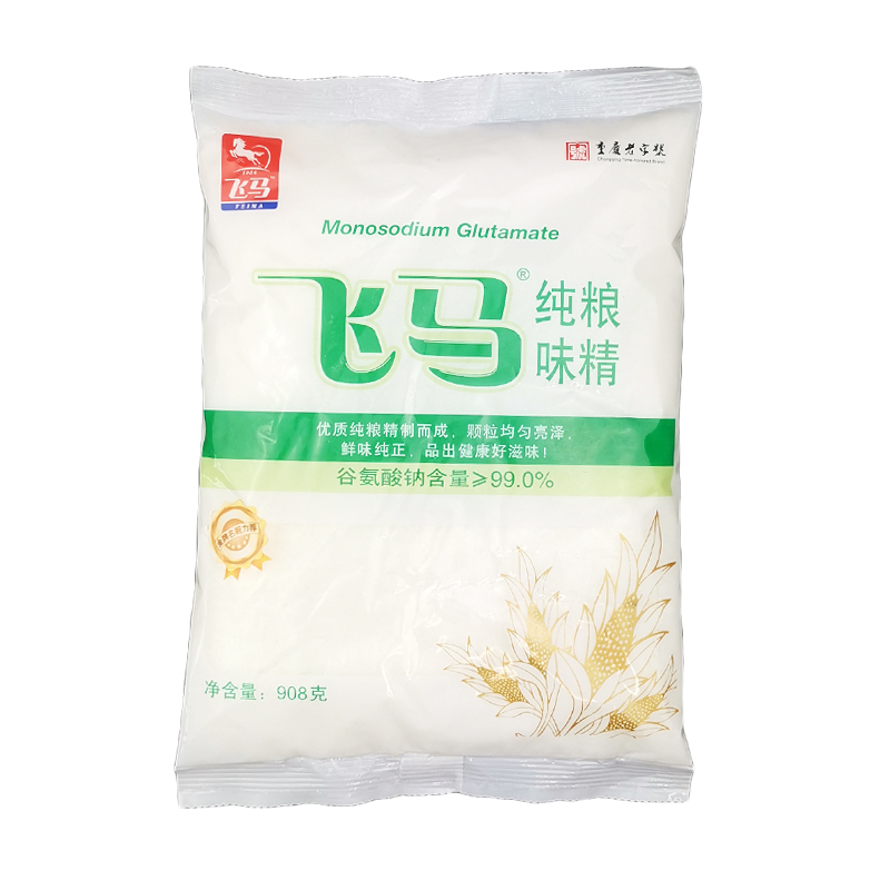 Chongqing Pegasus pure grain monosodium glutamate 908gX10 bags of salt-free crystal granules fried vegetable noodles 99% sodium glutamate
