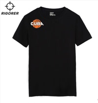(CUBA sponsorship) quasi sports T-shirt fitness running basketball sports loose round neck short sleeve DIY printed