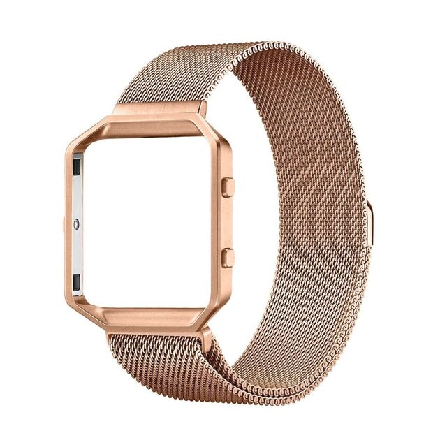Milanese Loop Watch Band With Frame for Fitbit Blaze Fitness