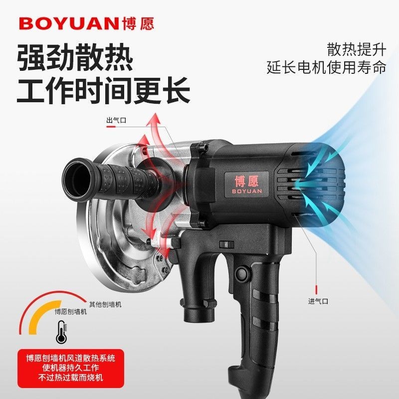 Shovel Wall Machine Planter Wall Machine No Dead Angle Dust-free Shovel Wall Themeber Concrete Wall Coarse Planing Machine Old Wall Renovation of Bulldozer