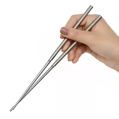 Outdoor portable tableware foldable disassembly two-piece splicing chopsticks high-grade pure titanium travel portable tableware