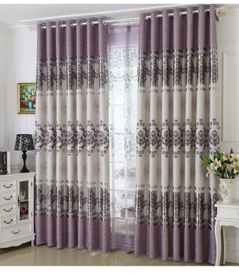 Modern pastoral simple thickened full shading bedroom living room bay window Home custom finished products a variety of curtain cloth