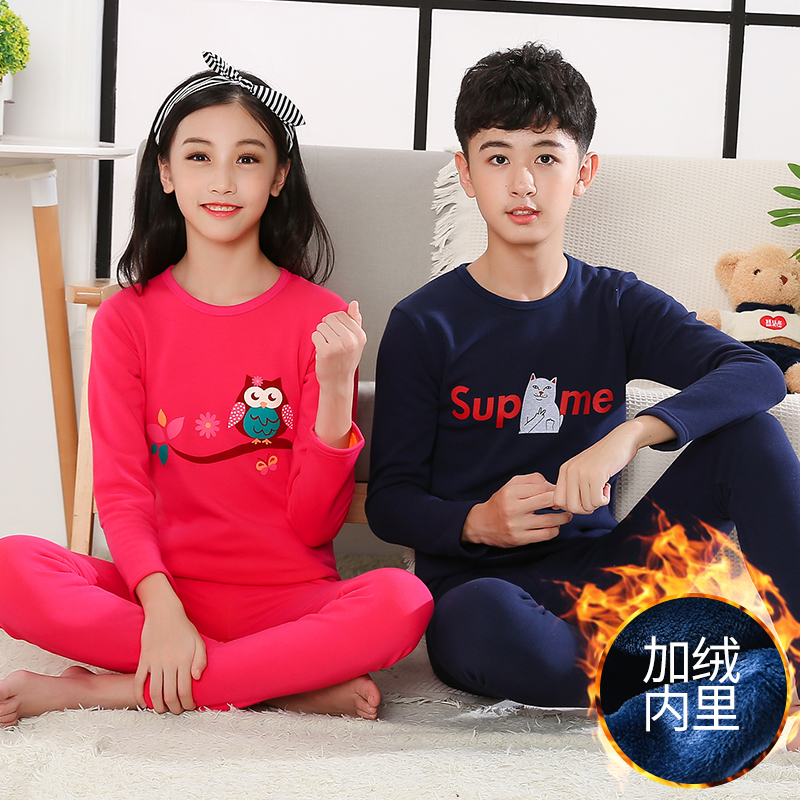 Fever Coat Junior High School Student Glint Thickened Girl High School Grand Boy Boy Young Boy Pure Cotton Boy Winter