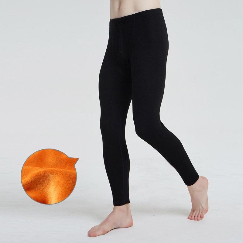 Men's Warm Pants Plus Suede Thickened Pure Cotton Sweatpants Cotton Pants Teen Junior High School Students Sanitary Pants Men's Underpants Autumn Winter