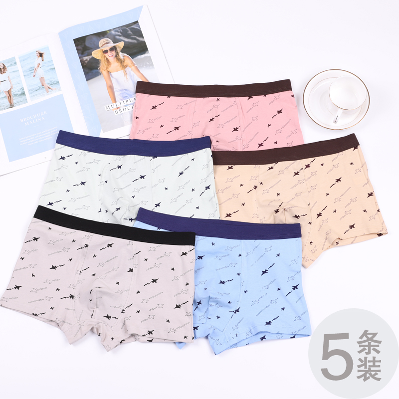 Teen Hairdrests Briefs Pants Men's Flat Corner Pants 12 Year Old CUHK Boy Modale Pure Cotton Little Boy 13 +