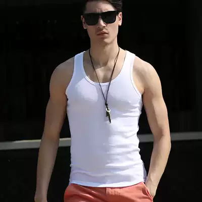 Men's camisole vest, two cotton, two cotton, two tendons, Satchel, inner thread, shoulder, quart, summer soil