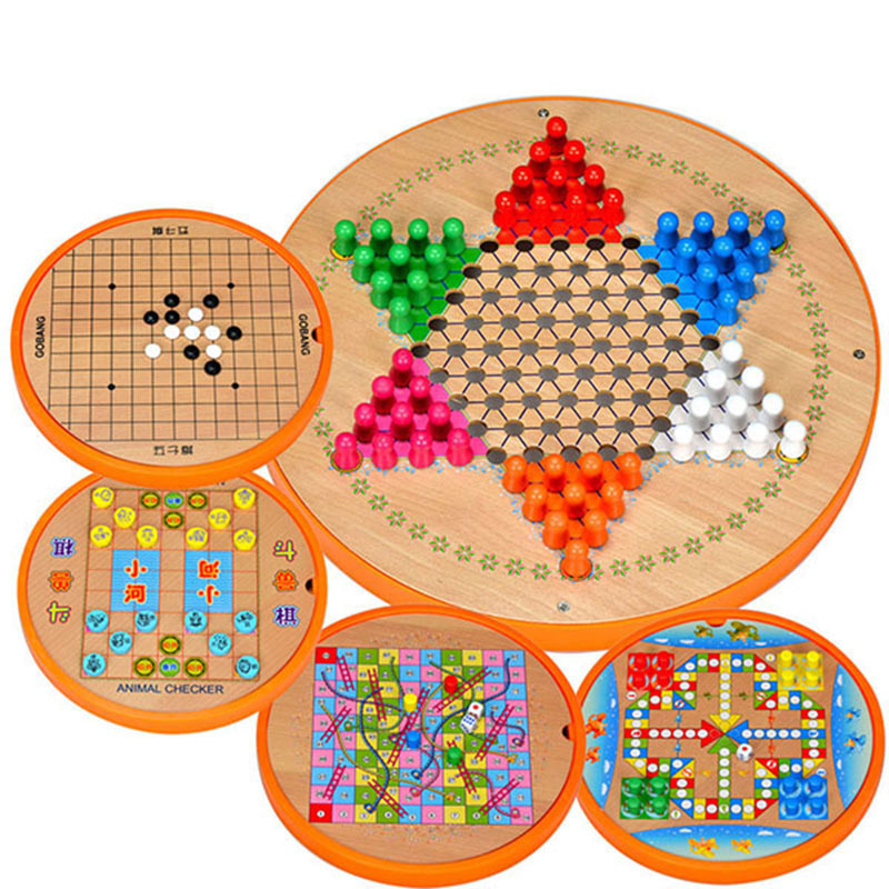 Flying chess checkers, Beast chess, Snake Chess, fifty-two-in-one board game toys, children's puzzle, Checkers