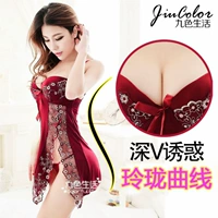 Bộ đồ ngủ nữ mùa xuân và mùa hè Ren sling Váy ngủ Slim Sexy trong suốt Tulle Đồ lót Mini Váy Set váy mặc nhà dễ thương