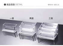 Jinlongxing acrylic business card holder transparent creative desktop storage box single double three-compartment business card box