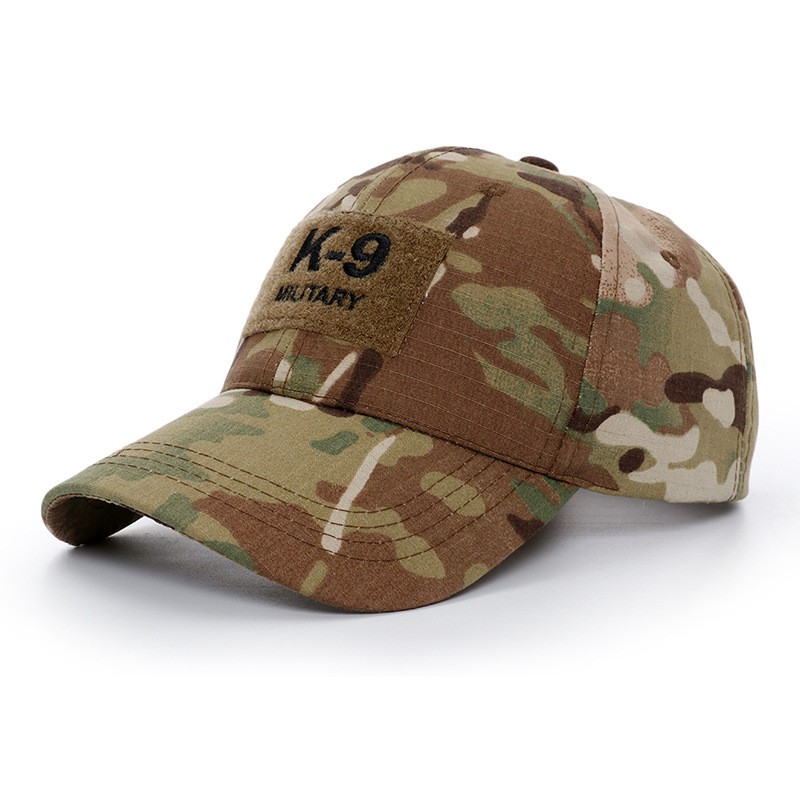 Outdoor Camouflage Baseball Cap K-9 Jun Fan Magic Patch Duck Tongue Cap Hiking Anti UV breathable sunshade hat