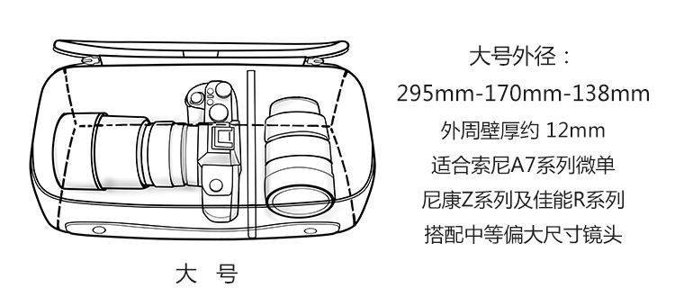 zerc Sony A7m3 da dày túi máy ảnh bao da A7r3 Z6 Fuji Nikon vi đơn túi bể XT30 - Phụ kiện máy ảnh kỹ thuật số balo peak design