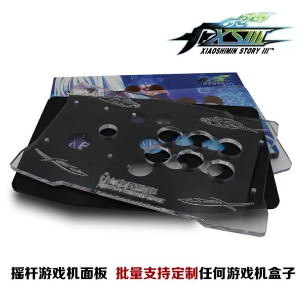 Bảng điều khiển DIY Logo tùy chỉnh Arcade Máy tính Phụ kiện Arcade Game Rocker Box Bảng điều khiển bằng nhựa acrylic