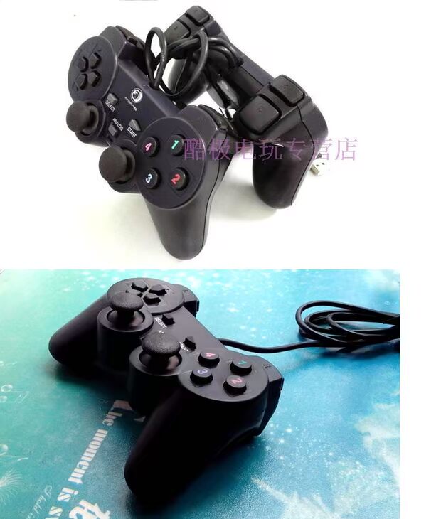 Bộ điều khiển trò chơi Sony PS2 Bộ điều khiển trò chơi PS2 / USB máy tính rung kép Bộ điều khiển trò chơi PC nút bắn pubg