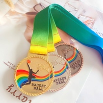 Basketball medals high-grade paint metal medals 7CM in diameter customized general sports medals company Prizes